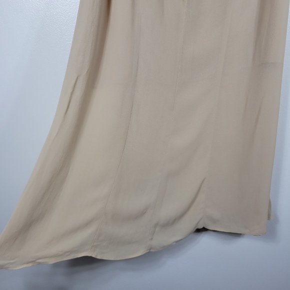 Reformation Womens Cream Maxi Flare Skirt 100% Viscose Size 4 - Picture 6 of 9